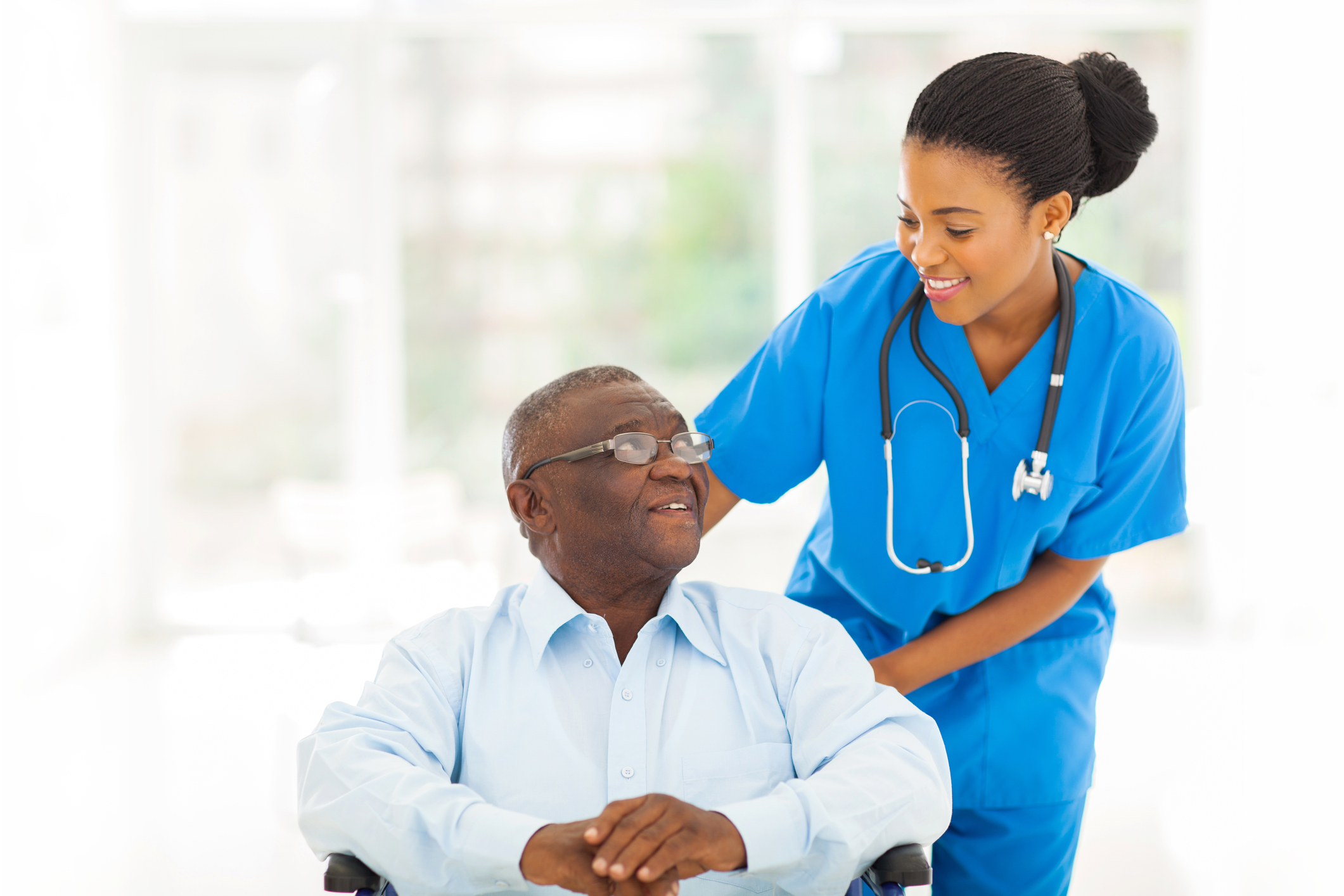 Home Health Care Akron Ohio - Happy Nurse And Patient (2121x1414), Png Download
