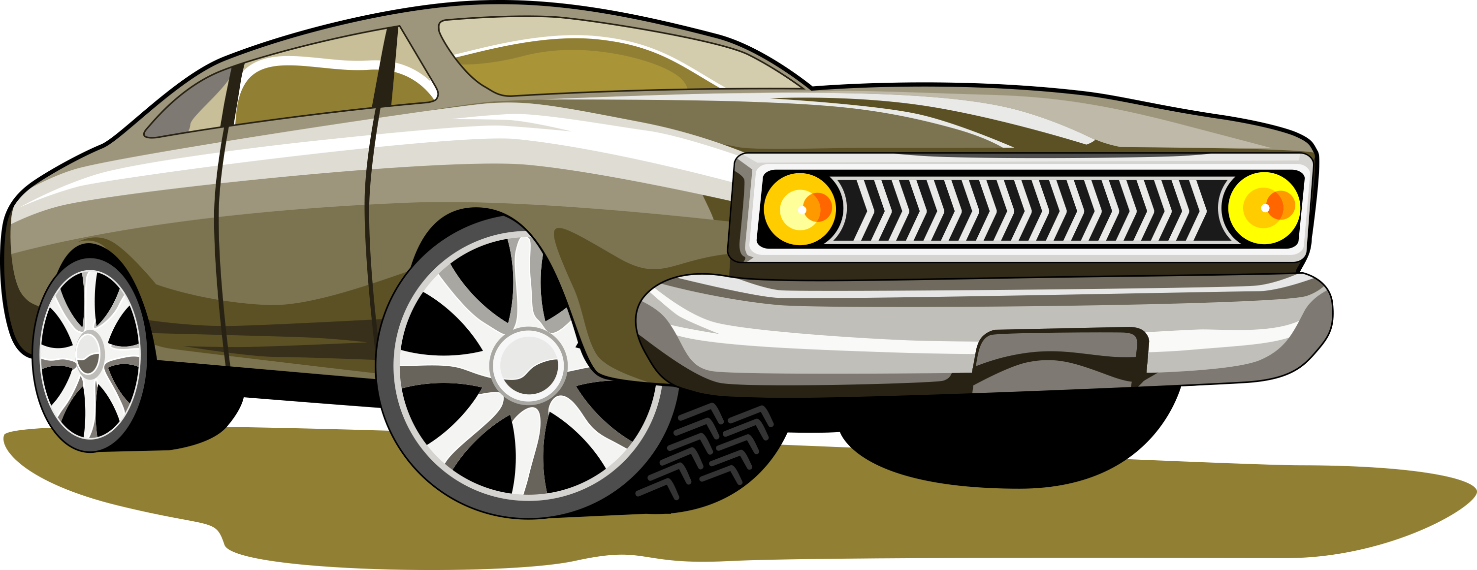 Car With Window Tint Removed - Auto Ford Falcon Azul Dibujo Animado (3000x1158), Png Download