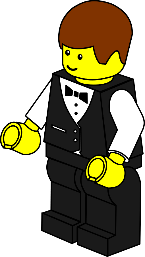 Lego Town Waiter Svg Vector File, Vector Clip Art Svg - Lego Clipart (510x900), Png Download