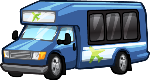 Car Airport Shuttle - Airport Transfers Cartoon Png (519x276), Png Download