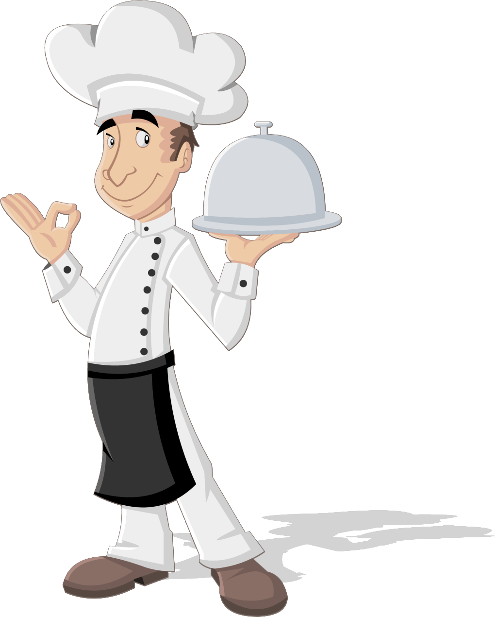 Serving Waiter Catering Industry Chef Cartoon Background - Cook (1024x1270), Png Download