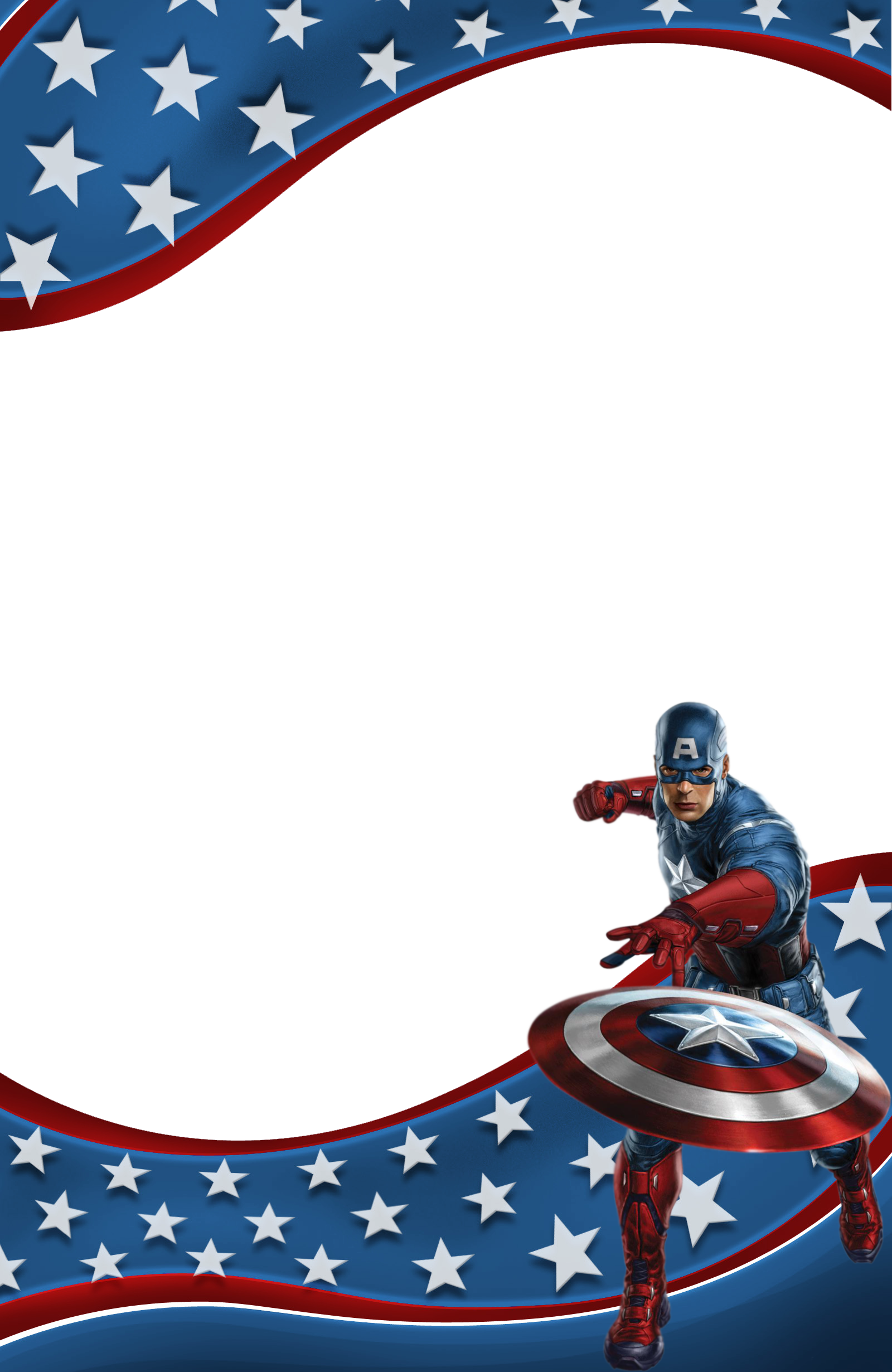 Captain America Frame Png (1600x2461), Png Download