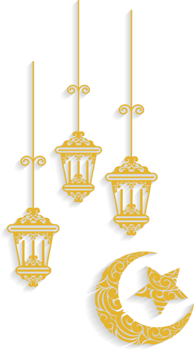 Download Golden Eid Moon Png Design Material Ornament Full Size Png Image Pngkit