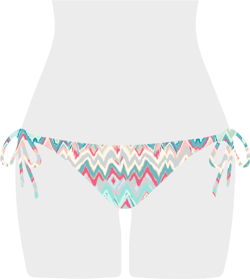 Pastel Zigzag Dallas Bikini Bottom (943x943), Png Download