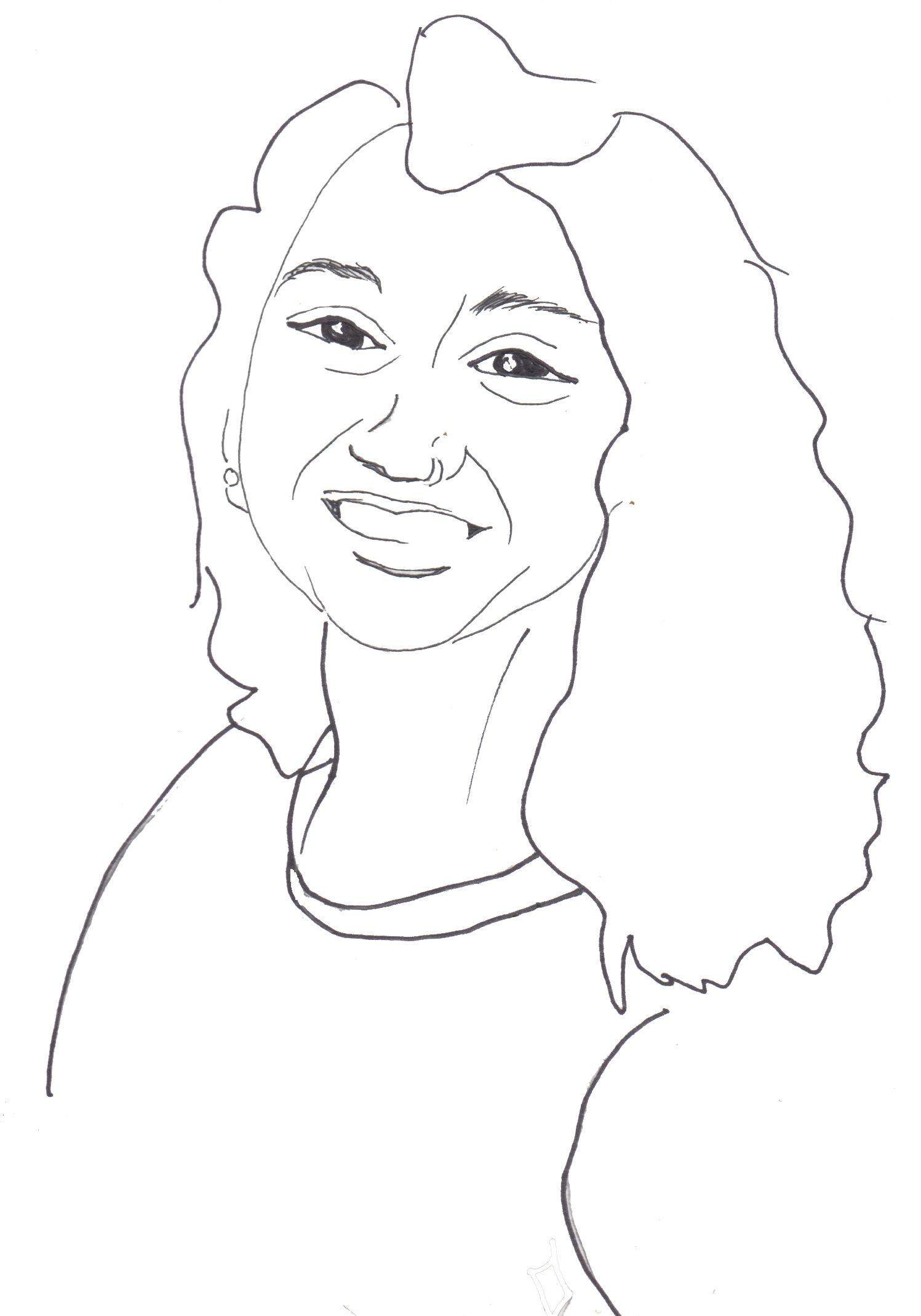 Riva Columnist Sketch Copy - Line Art (1520x2193), Png Download