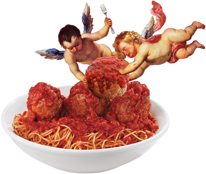 Cherubs Love Meatballs - Love (440x369), Png Download