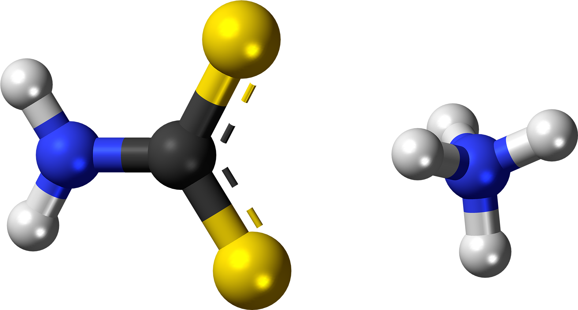 Ammonium Dithiocarbamate 3d Ball - Unsaturated Hydrocarbon (2000x1125), Png Download