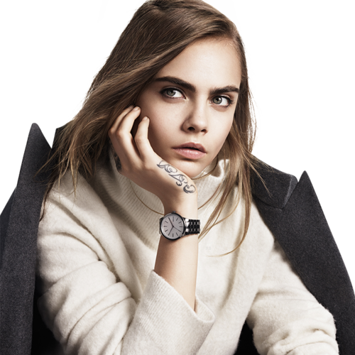 Cara Delevingne, Model, And Cara Image - Cara Delevingne Dkny Watch (500x500), Png Download