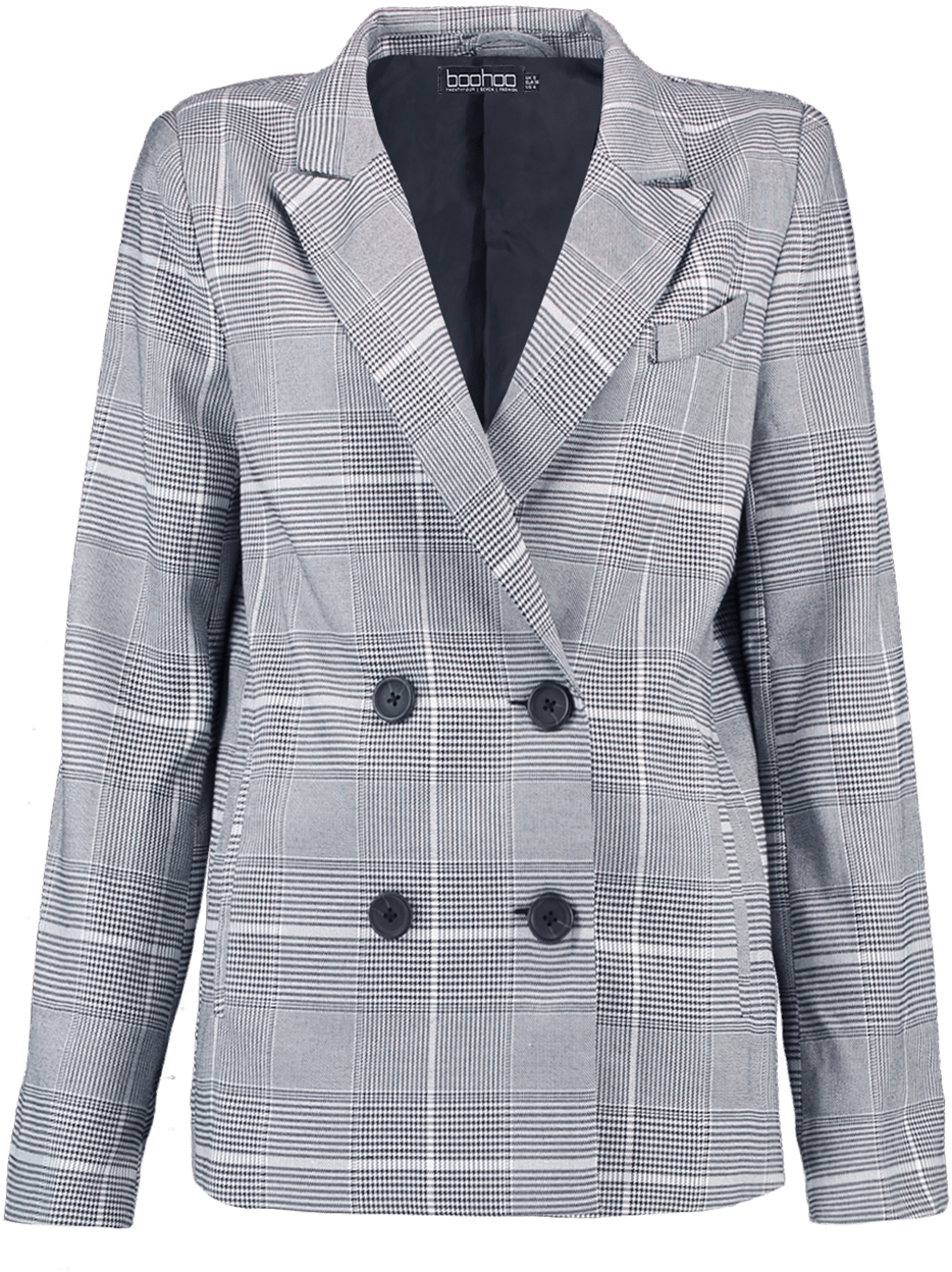 Isabella Premium Check Blazer £20 - Blazer (1000x1500), Png Download