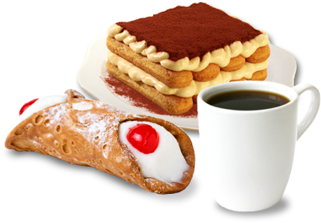 Read About The Delicious Food In Town And Related Fun - Coffee And Dessert Png (507x340), Png Download