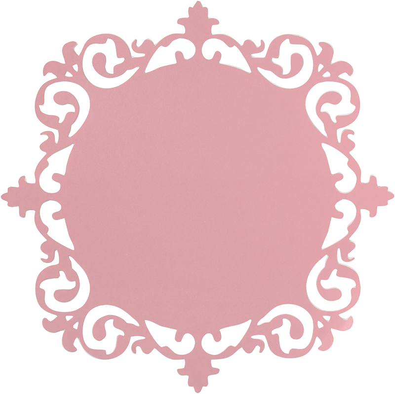 Ornate Frame Pink Cardstock - Pink Ornate Frame Die-cut Paper - Juliet - Anna Griffin (900x859), Png Download
