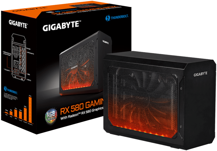 Gigabyte Radeon Rx 580 Gaming Box - Gigabyte Aorus 580 Box (1000x650), Png Download