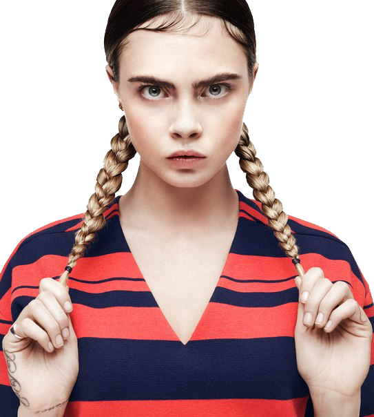 Cara Delevingne Wednesday Addams (543x604), Png Download