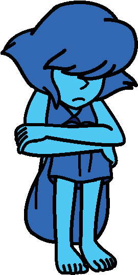 Lapis, Sadly Sitting Alone (400x590), Png Download