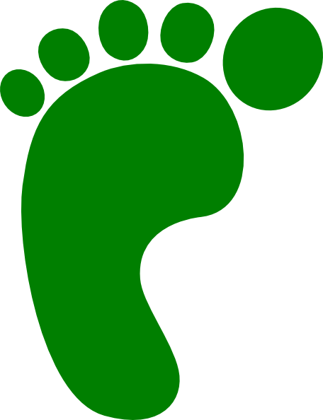 How To Set Use Forrest Green Foot Clipart (456x594), Png Download