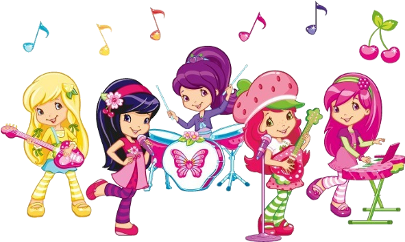 Image Free Musical Images Clip Art Free To Download - Strawberry Shortcake And Friends Png (600x400), Png Download