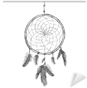 Vector Sketch Indian Mascot Dream Catcher Wall Mural - Dreamcatcher (400x400), Png Download