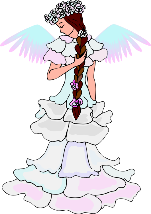 Fairy Pixie Cut Angel Bird - Clip Art (530x750), Png Download