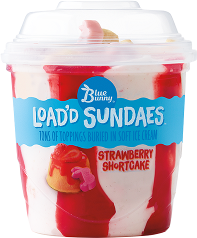 Blue Bunny Load D Sundaes (400x500), Png Download