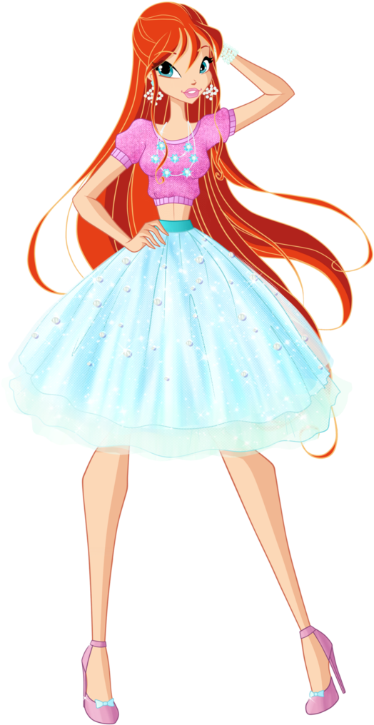 Winx Club Wallpaper Possibly With A Polacca, Polonaise - Winx Club Bloom Fashion (742x1076), Png Download