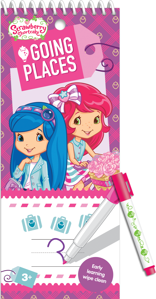 Strawberry Shortcake Png - Wipe Clean Strawberry Shortcake: Going Places (800x1024), Png Download