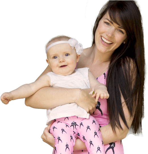 Mom With Baby - Mother (526x540), Png Download