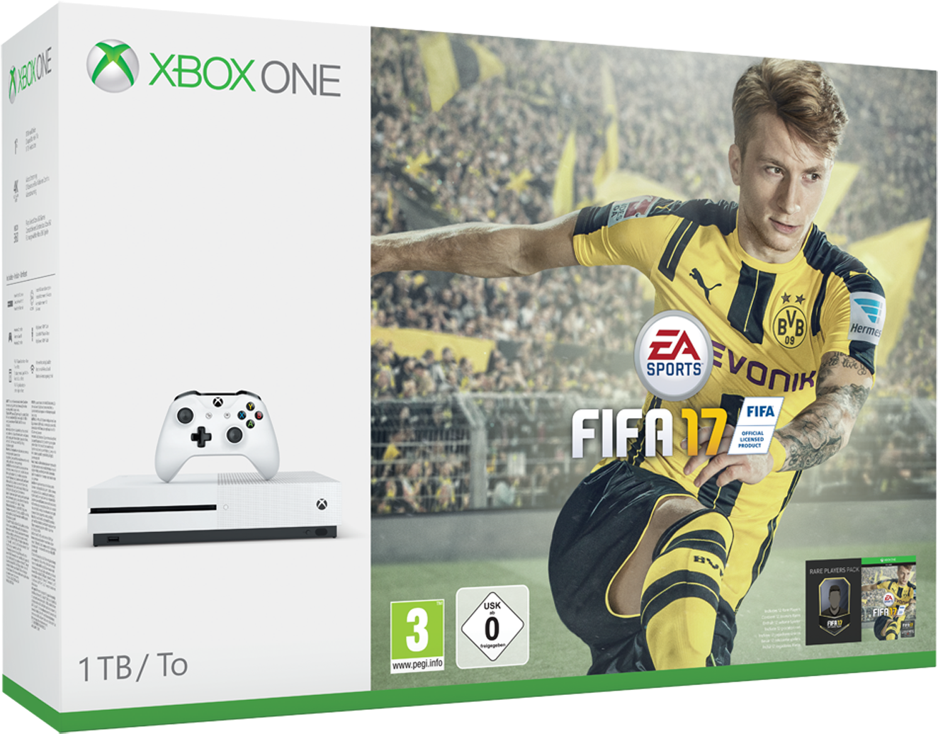 En Intl L Pdp0 Xboxones Fifa 17 Bundle - Xbox One S Fifa 17 Bundle 1tb (590x332), Png Download
