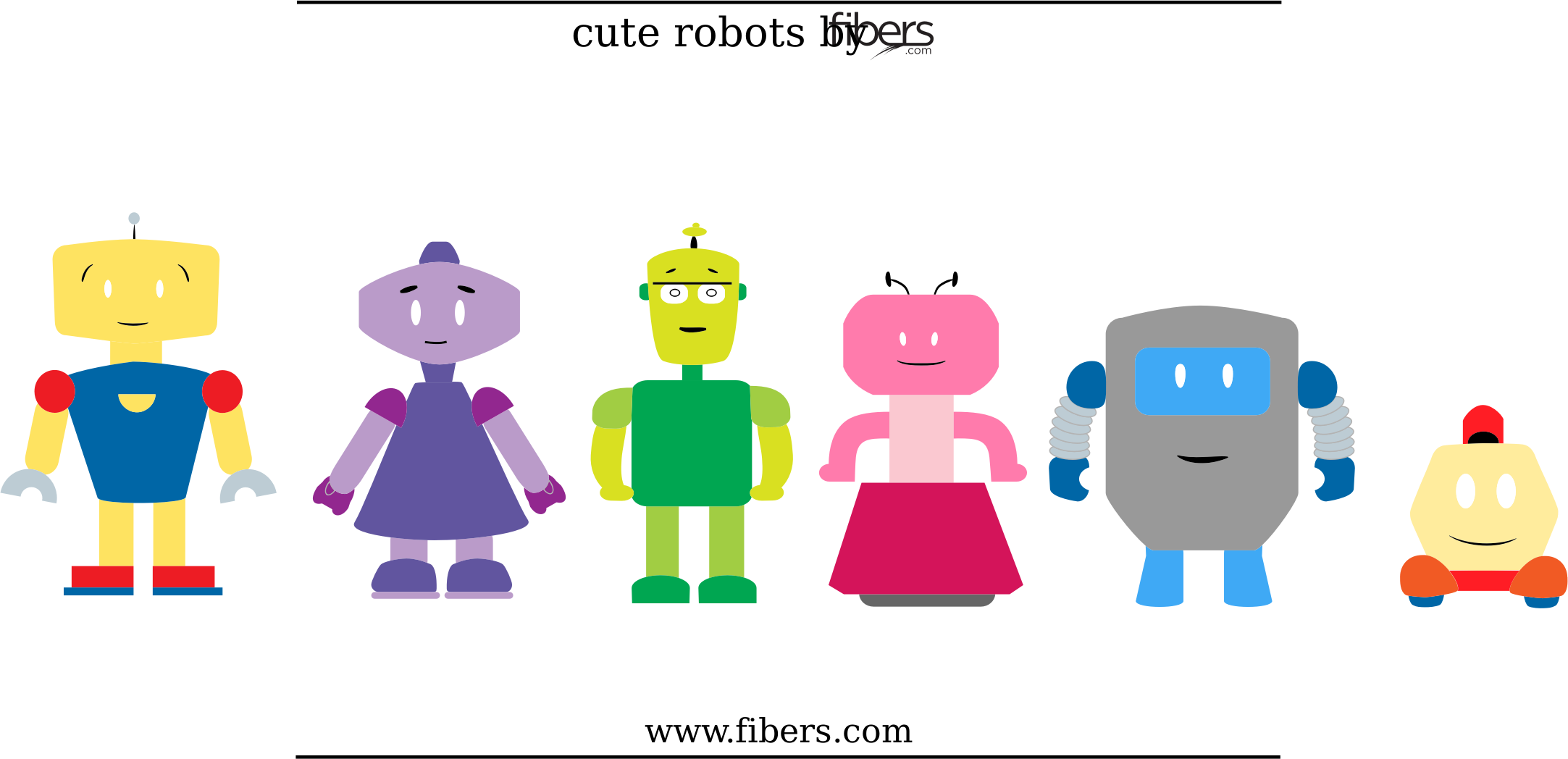 This Free Icons Png Design Of Free Vector Robots (2165x1048), Png Download