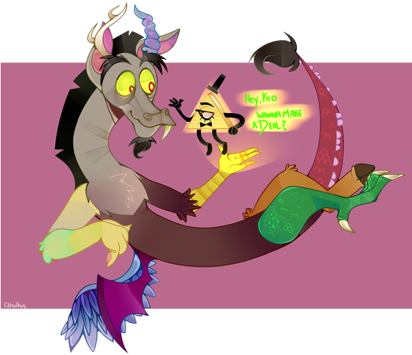 God Of Chaos My Little Pony, Discord, Bill Cipher, - My Little Pony: Friendship Is Magic (600x528), Png Download