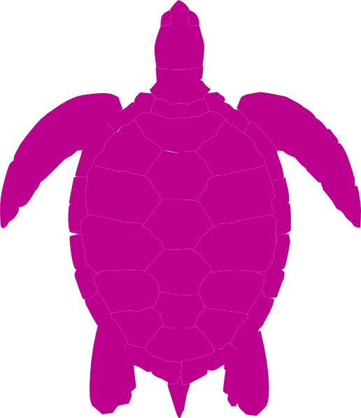 Silhouette Of A Sea Turtle (516x597), Png Download