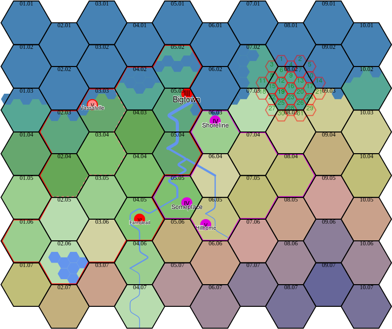 Realm And Subrealm Bordering, River Paths, - Circle (794x674), Png Download