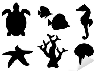 Ocean Animal Silhouette Clipart Free (400x400), Png Download