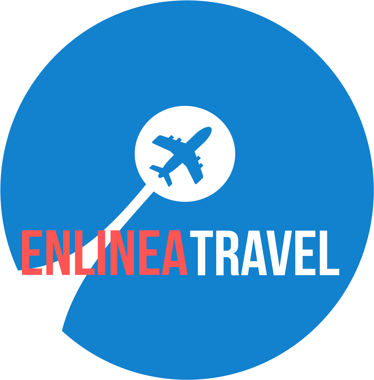 Propuesta Logo Agencia De Viajes Enlineatravel Logo - Circle (1772x1488), Png Download