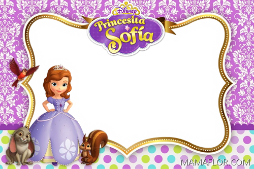 Princesita Sofia Marco Fotos Gratis Imprimir - Personalised Princess Sofia The First Birthday Party (500x333), Png Download