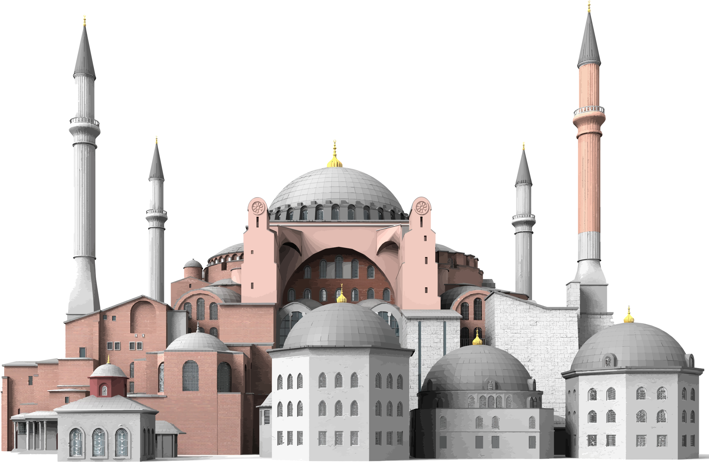 Clipart - Hagia Sophia Clipart (2389x1558), Png Download