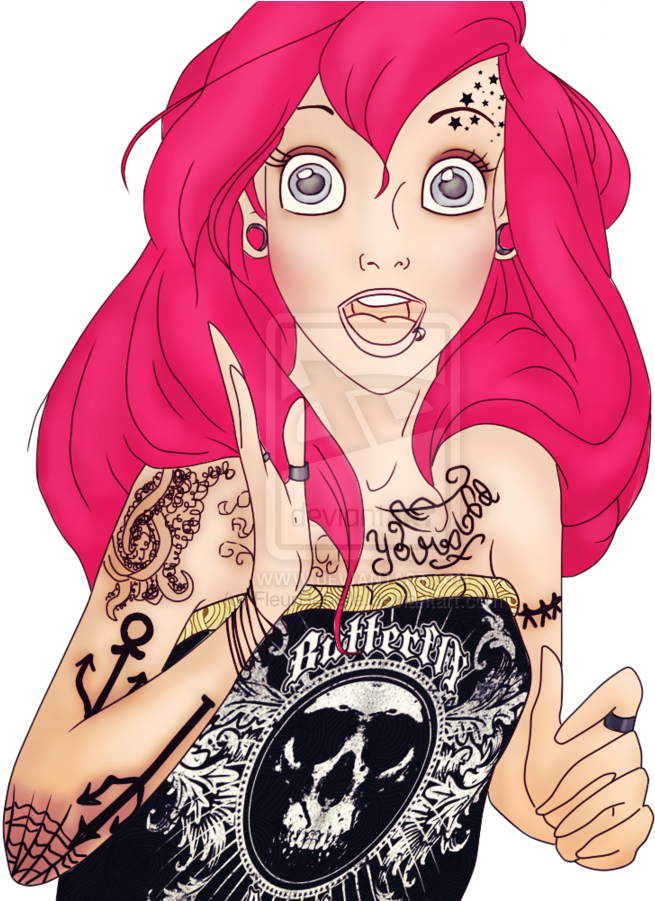 download princess drawing hipster princesse disney punk rock ariel full size png image pngkit princesse disney punk rock ariel