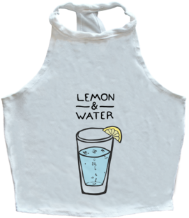 Lemon & Water - Crop Top (320x480), Png Download