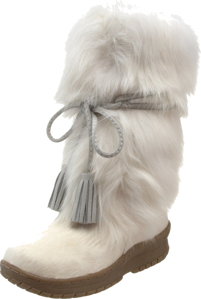Bearpaw Boots White Kola (391x582), Png Download