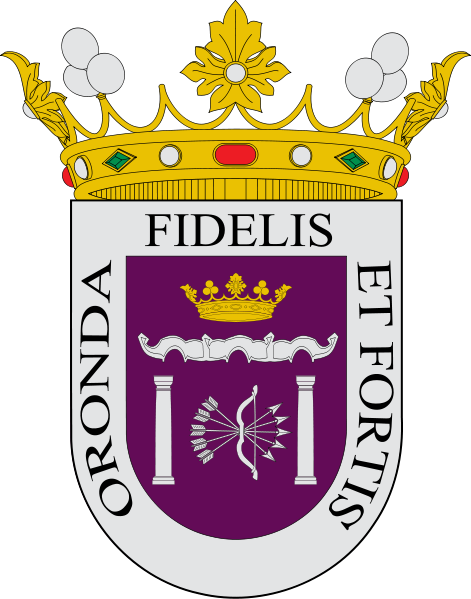 Escudo Actual De Ronda , Donde Aparecen Nuevamente - Gate And Walls Of Almocabar (471x599), Png Download