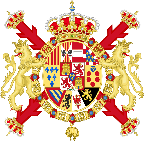Versión Común Mostrada En Las Banderas De Los Regimientos - Royal Coat Of Arms Spain (560x552), Png Download