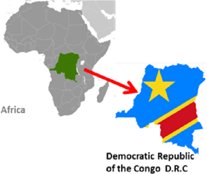 Map Of Democratic Republic Of Congo In Africa - Location Map Of Kenya (682x569), Png Download