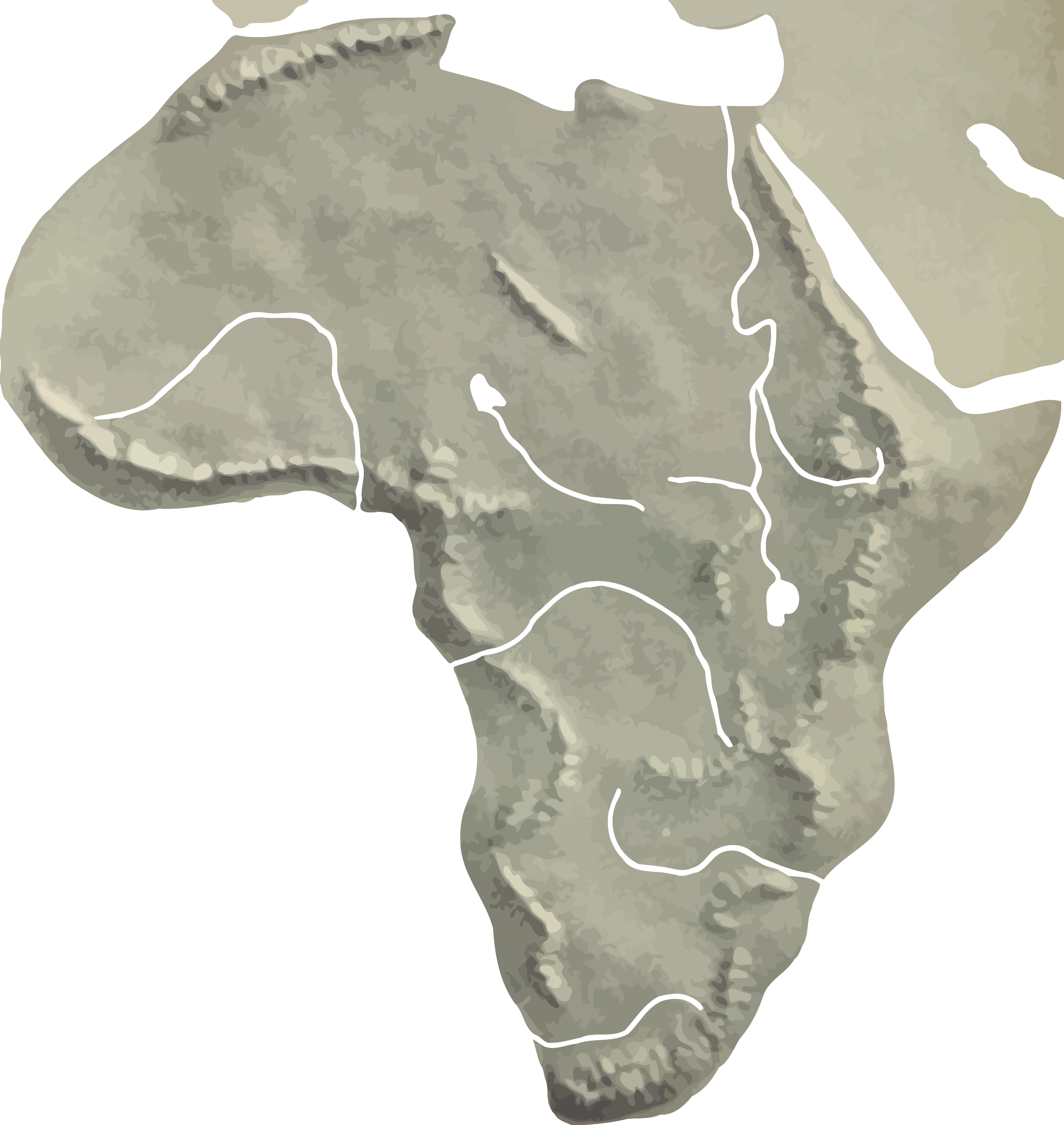 This Free Icons Png Design Of Africa Relief Map (2270x2400), Png Download