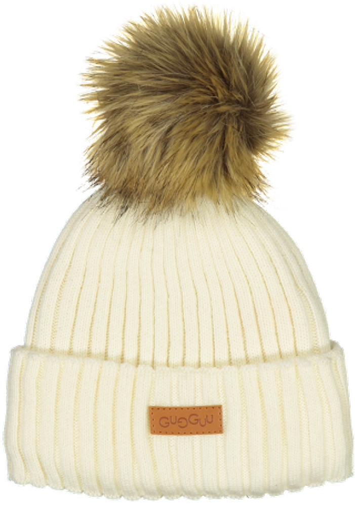 Furry Beanie, Natural White - Beanie (1096x1096), Png Download