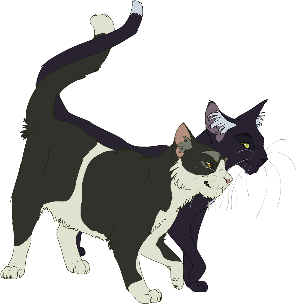 100 Warrior Cats Challenge - Warriors Ravenpaw And Barley (1280x1181), Png Download