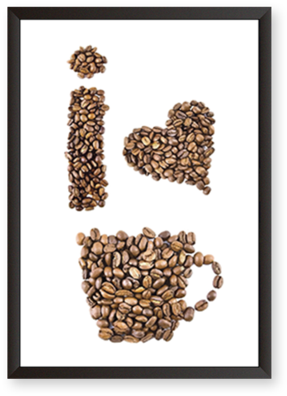 I L C - Coffee Heart Sticker (rectangle) (480x480), Png Download