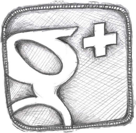 Google Plus Icon Sketch Clipped Rev - Cross (595x564), Png Download