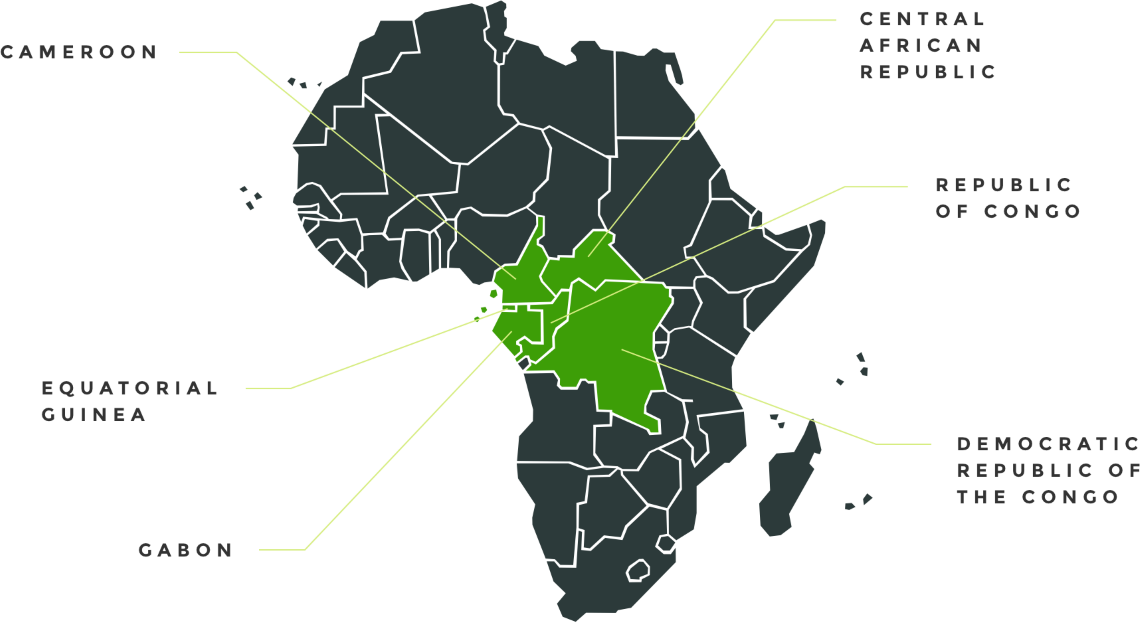 Cafi Countries Africa Map 2016 - African Union (1140x623), Png Download