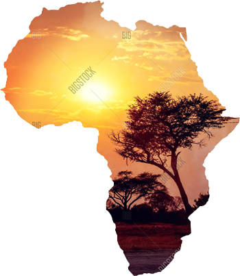 Africa-map - Ethiopian Highlands In Africa Map (350x403), Png Download