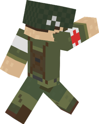 Ww2 Sniper Png - Minecraft Skin Marines Ww2 (320x400), Png Download