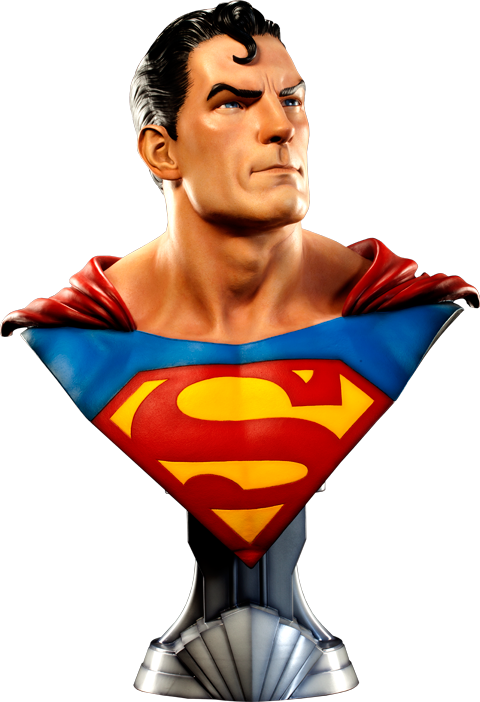Dc Comics Buste 1/1 Superman - Superman Life Size Bust (480x702), Png Download
